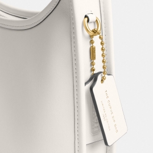 Coach Curve Zip Bag - Brass/Chalk - Image 8