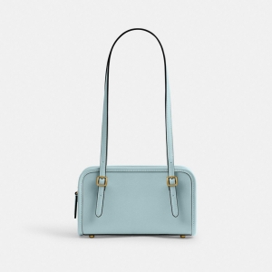 Coach Swing Zip Bag 20 - Brass/Light Blue