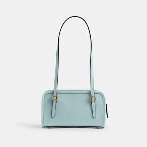 Coach Swing Zip Bag 20 - Brass/Light Blue - Image 5