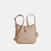 Coach Hadley Mini Crossbody Bag With Signature Canvas - Gold/Dark Natural Multi
