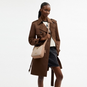 Coach Hadley Mini Crossbody Bag With Signature Canvas - Gold/Dark Natural Multi - Image 3