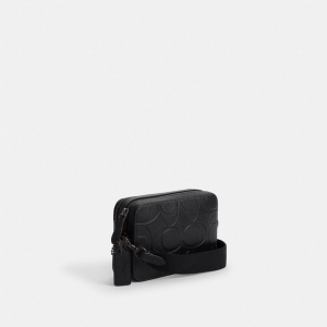 Coach Charter Crossbody Bag 19 In Maxi Signature Leather - Black - Image 4