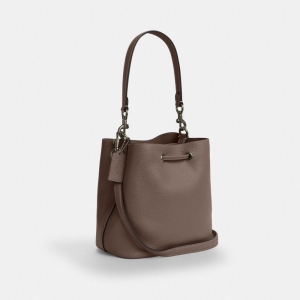 Coach Rowan Bucket Bag - Gunmetal/Dark Stone - Image 8