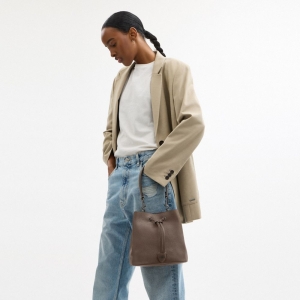 Coach Rowan Bucket Bag - Gunmetal/Dark Stone - Image 3