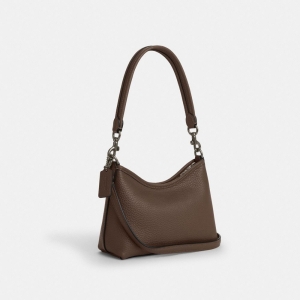 Coach Laurel Small Shoulder Bag - Gunmetal/Dark Stone - Image 7