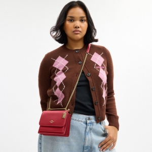 Coach Mini Klare Crossbody Bag - Gold/True Red - Image 10