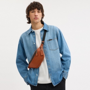 Coach Warren Mini Belt Bag - Gunmetal/Tan - Image 3