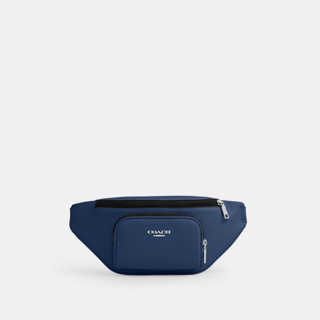 Coach Racer Small Belt Bag - Silver/Deep Blue