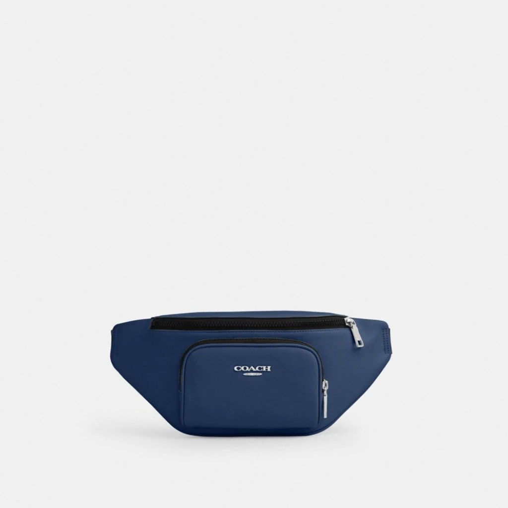 Coach Racer Small Belt Bag - Silver/Deep Blue