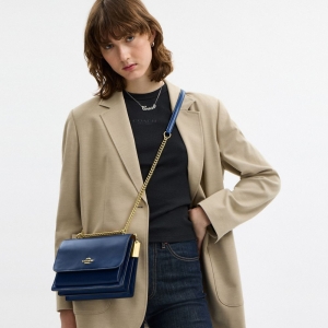 Coach Klare Crossbody Bag - Gold/Deep Blue - Image 4