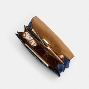 Coach Klare Envelope Crossbody Bag - Gold/Deep Blue - Image 6