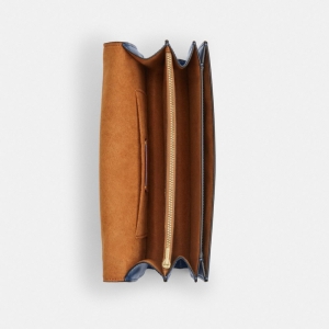 Coach Klare Envelope Crossbody Bag - Gold/Deep Blue - Image 5