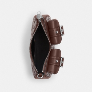 Coach Ashton Bag In Signature Jacquard - Silver/Oak/Maple - Image 5