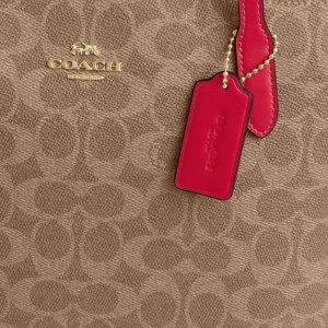 Fiona Zip Tote Bag In Signature Canvas - Gold/Tan/Carnation - Image 8