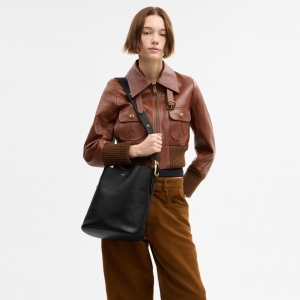 Coach Bleecker Bucket Bag - Brass/Black - Image 3