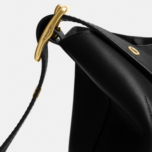 Coach Bleecker Bucket Bag - Brass/Black - Image 11