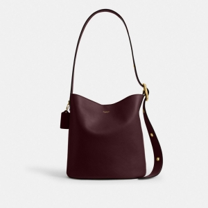 Coach Bleecker Bucket Bag - Brass/Merlot