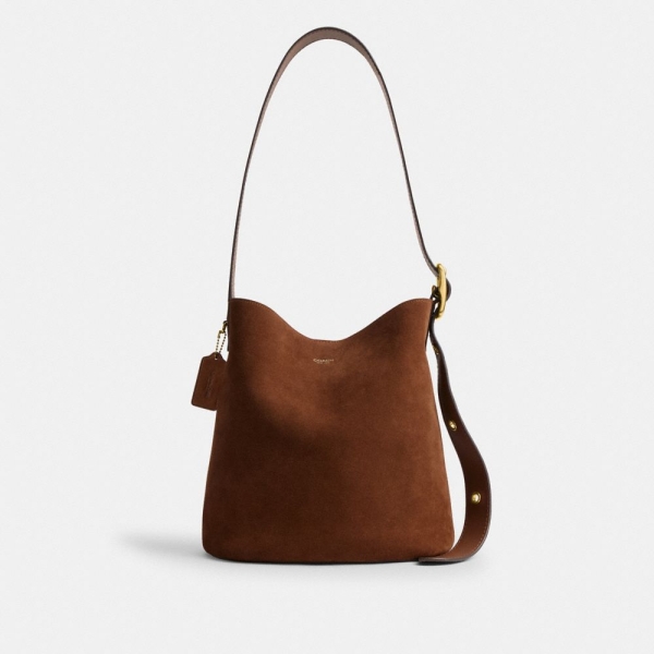 Coach Bleecker Bucket Bag - Brass/Warm Brown