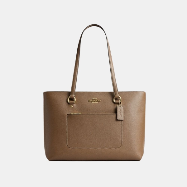 Coach Station Tote Bag - Gold/Dark Stone