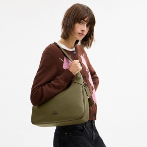 Coach Ella Shoulder Bag - Gunmetal/Olive - Image 3