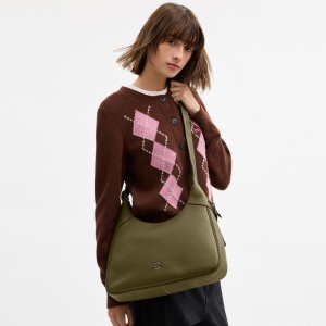 Coach Ella Shoulder Bag - Gunmetal/Olive - Image 4