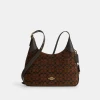 Coach Ella Shoulder Bag In Signature Chenille - Gold/Truffle
