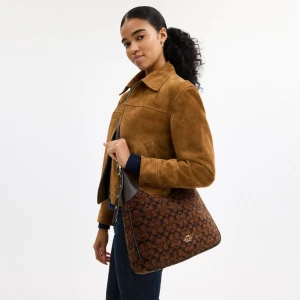 Coach Ella Shoulder Bag In Signature Chenille - Gold/Truffle - Image 4