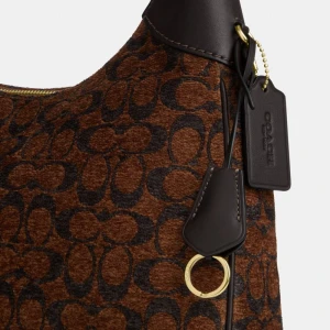 Coach Ella Shoulder Bag In Signature Chenille - Gold/Truffle - Image 9
