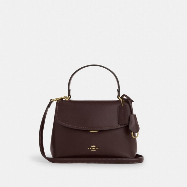 Coach Emory Top Handle Bag - Gold/Espresso