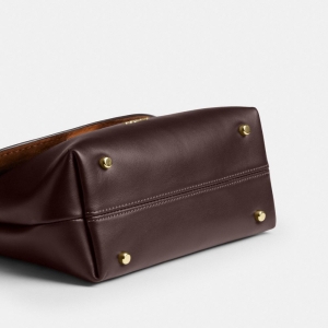 Coach Emory Top Handle Bag - Gold/Espresso - Image 8