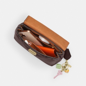 Coach Emory Top Handle Bag - Gold/Espresso - Image 6