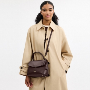 Coach Emory Top Handle Bag - Gold/Espresso - Image 4