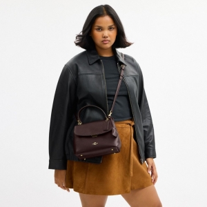 Coach Emory Top Handle Bag - Gold/Espresso - Image 10