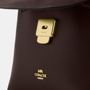 Coach Emory Top Handle Bag - Gold/Espresso - Image 9