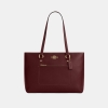 Coach Station Tote Bag - Gold/Maroon