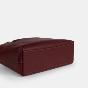 Coach Station Tote Bag - Gold/Maroon - Image 7