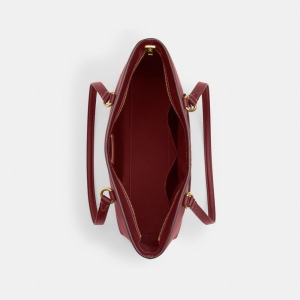 Coach Station Tote Bag - Gold/Maroon - Image 4