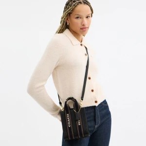 Coach Smith Mini Tote Bag - Gold/Black Multi - Image 3