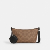 Coach Small Finn Crossbody Bag With Pouch In Maxi Signature Canvas - Gunmetal/Tan/Black
