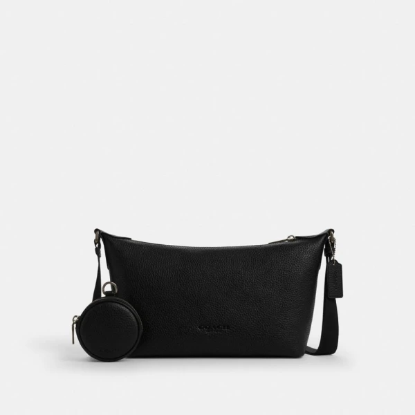 Coach Small Finn Crossbody Bag With Pouch - Gunmetal/Black