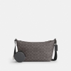 Coach Small Finn Crossbody Bag With Pouch In Signature Canvas - Gunmetal/Grey/Charcoal
