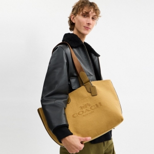 Coach Small Tour Tote Bag - Gunmetal/Trench Multi - Image 3