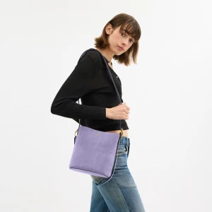 Coach Bleecker Bucket Bag 21 - Brass/Violet Mist - Image 4
