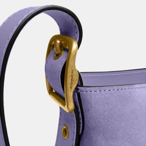 Coach Bleecker Bucket Bag 21 - Brass/Violet Mist - Image 11