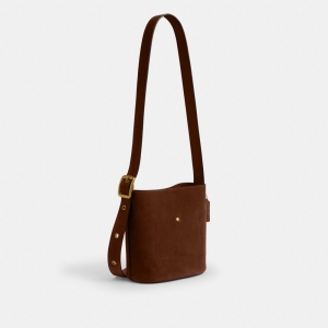 Coach Bleecker Bucket Bag 21 - Brass/Warm Brown - Image 8
