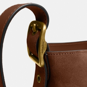 Coach Bleecker Bucket Bag 21 - Brass/Warm Brown - Image 11