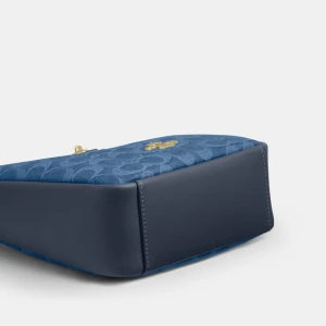 Coach Hadley Mini Crossbody Bag In Signature Denim - Gold/Indigo - Image 7