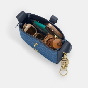 Coach Hadley Mini Crossbody Bag In Signature Denim - Gold/Indigo - Image 5