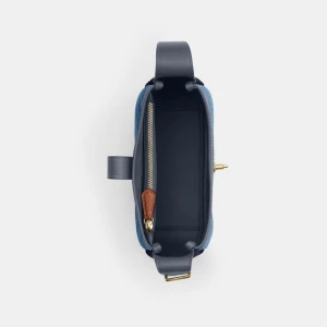 Coach Hadley Mini Crossbody Bag In Signature Denim - Gold/Indigo - Image 4