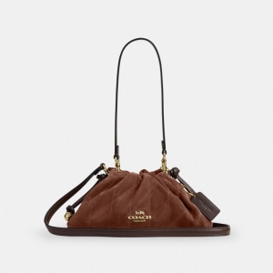 Coach Faye Shoulder Bag With Quilting - Gold/Vintage Brown/Maple
